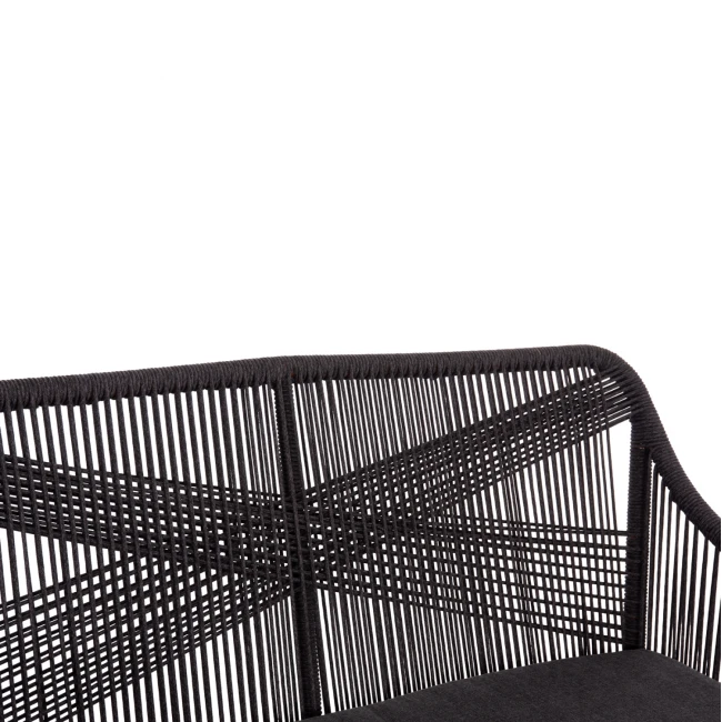 ΚΑΝΑΠΕΣ 2ΘΕΣΙΟΣ MYRTIA HM5550.11 AΛΟΥΜΙΝΙΟ ΚΑΦΕ--ΑΝΘΡΑΚΙ P.E. ΣΧΟΙΝΙ 123x61x90Υεκ