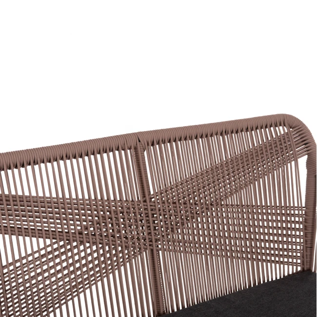 ΚΑΝΑΠΕΣ 2ΘΕΣΙΟΣ MYRTIA HM5550.12 AΛΟΥΜΙΝΙΟ ΑΝΘΡΑΚΙ--ΜΠΕΖ TESLIN ΣΧΟΙΝΙ 123x61x90Υεκ.