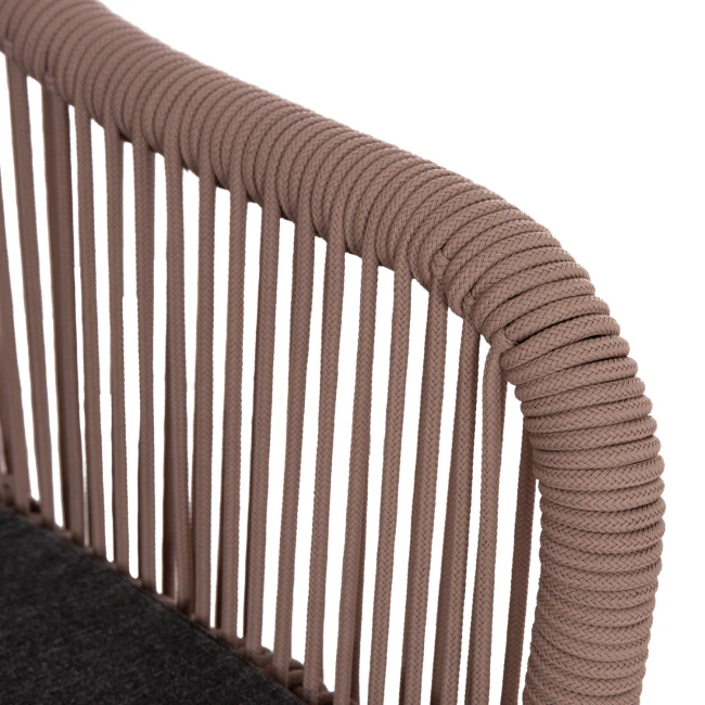 ΚΑΝΑΠΕΣ 2ΘΕΣΙΟΣ MYRTIA HM5550.12 AΛΟΥΜΙΝΙΟ ΑΝΘΡΑΚΙ--ΜΠΕΖ TESLIN ΣΧΟΙΝΙ 123x61x90Υεκ.