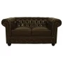 ΚΑΝΑΠΕΣ 2ΘΕΣΙΟΣ T.CHESTERFIELD HM3010.01 ΤΕΧΝΟΔΕΡΜΑ ΣΚΟΥΡΟ ΚΑΦΕ 155x90x73 εκ.