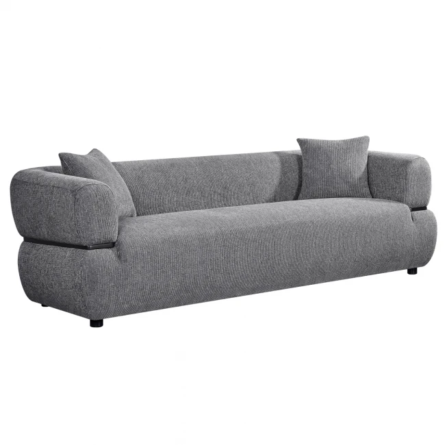 ΚΑΝΑΠΕΣ 3-ΘΕΣΙΟΣ ARCTIS HM3327.01 ΓΚΡΙ ΥΦΑΣΜΑ 229x88x88Υεκ.