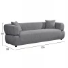 ΚΑΝΑΠΕΣ 3-ΘΕΣΙΟΣ ARCTIS HM3327.01 ΓΚΡΙ ΥΦΑΣΜΑ 229x88x88Υεκ.