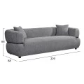 ΚΑΝΑΠΕΣ 3-ΘΕΣΙΟΣ ARCTIS HM3327.01 ΓΚΡΙ ΥΦΑΣΜΑ 229x88x88Υεκ.