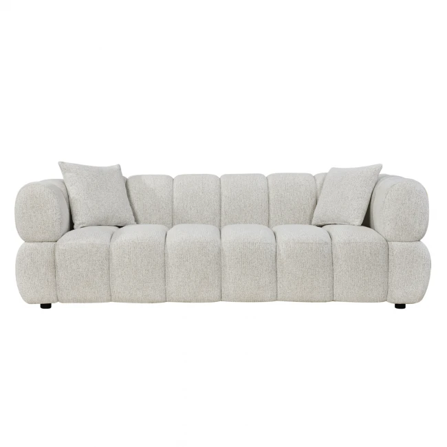 ΚΑΝΑΠΕΣ 3-ΘΕΣΙΟΣ NORIKA HM3331.02 ΕΚΡΟΥ ΥΦΑΣΜΑ 220x88x85Υεκ.