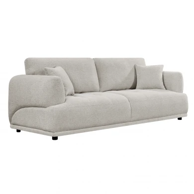 ΚΑΝΑΠΕΣ 3-ΘΕΣΙΟΣ STRUCTO HM3329.02 ΑΝΟΙΧΤΟ ΜΠΕΖ ΥΦΑΣΜΑ 227x94x88Υεκ.