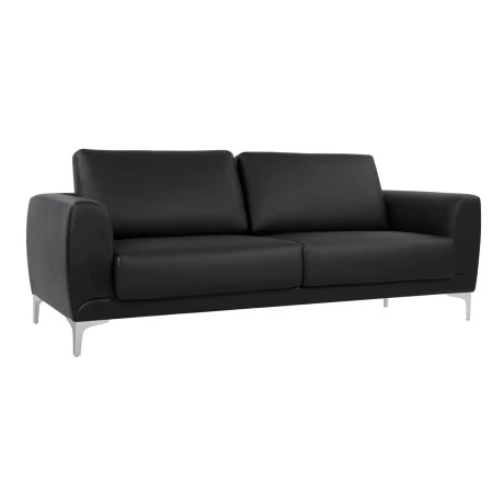 ΚΑΝΑΠΕΣ 3ΘΕΣΙΟΣ KENZIE HM3121.31 ΜΕ ΜΑΥΡΟ PU 190x81x81 εκ.