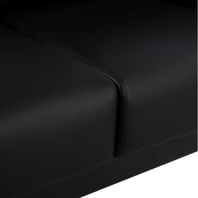 ΚΑΝΑΠΕΣ 3ΘΕΣΙΟΣ KENZIE HM3121.31 ΜΕ ΜΑΥΡΟ PU 190x81x81 εκ.