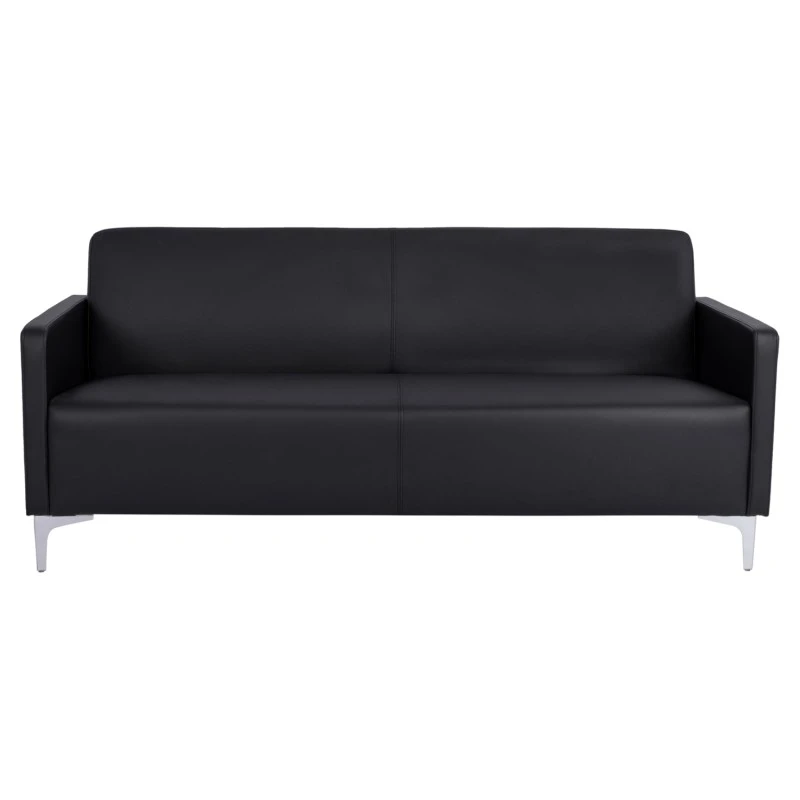 ΚΑΝΑΠΕΣ 3ΘΕΣΙΟΣ NELLIE HM3159.31 ΜΕ ΜΑΥΡΟ PU 163x71x71Υ εκ.