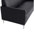ΚΑΝΑΠΕΣ 3ΘΕΣΙΟΣ NELLIE HM3159.31 ΜΕ ΜΑΥΡΟ PU 163x71x71Υ εκ.
