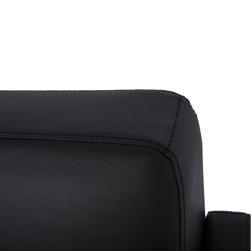 ΚΑΝΑΠΕΣ 3ΘΕΣΙΟΣ NELLIE HM3159.31 ΜΕ ΜΑΥΡΟ PU 163x71x71Υ εκ.