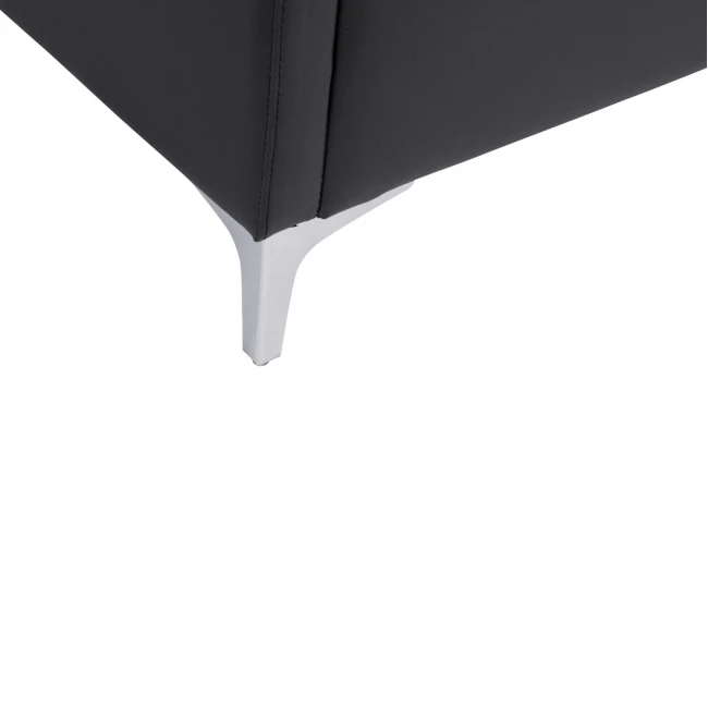 ΚΑΝΑΠΕΣ 3ΘΕΣΙΟΣ NELLIE HM3159.31 ΜΕ ΜΑΥΡΟ PU 163x71x71Υ εκ.