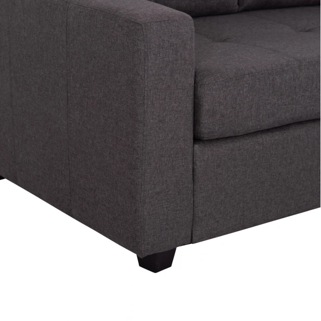 ΚΑΝΑΠΕΣ ΑΝΑΣΤΡΕΨΙΜΗ ΓΩΝΙΑ HM3004.02 ΜΕ ΓΚΡΙ ΥΦΑΣΜΑ 205X140X87Y εκ.