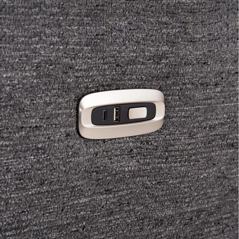 ΚΑΝΑΠΕΣ ΑΡΙΣΤΕΡΗ ΓΩΝΙΑ 5Θ ΜΕ RECLINE LUNARIS HM3316.01L ΓΚΡΙ ΥΦΑΣΜΑ 307x267x94Yεκ