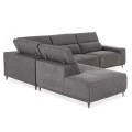 ΚΑΝΑΠΕΣ ΑΡΙΣΤΕΡΗ ΓΩΝΙΑ 5Θ ΜΕ RECLINE LUNARIS HM3316.01L ΓΚΡΙ ΥΦΑΣΜΑ 307x267x94Yεκ