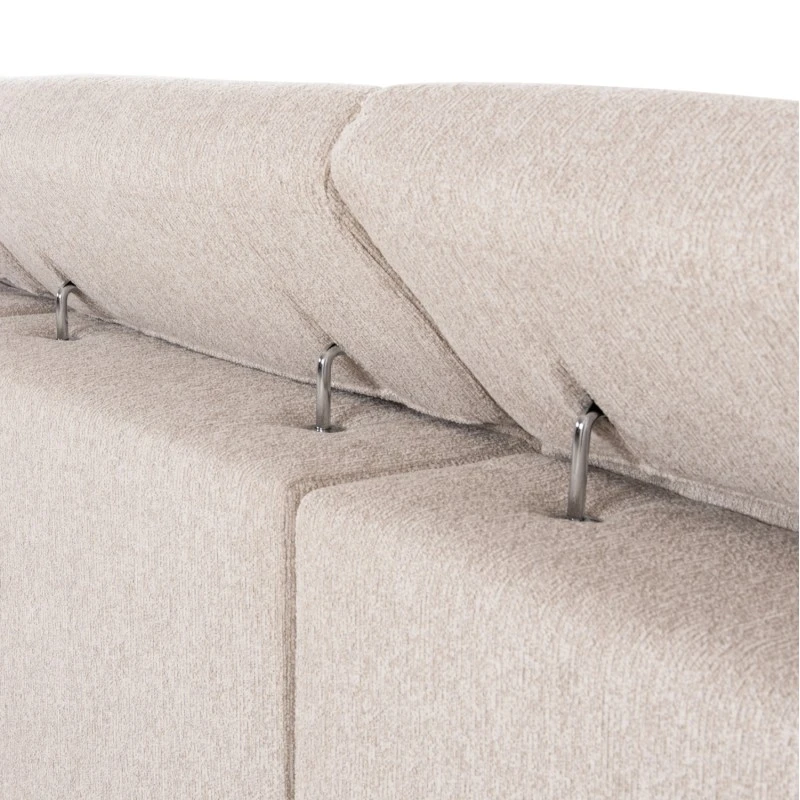 ΚΑΝΑΠΕΣ ΑΡΙΣΤΕΡΗ ΓΩΝΙΑ 5Θ ΜΕ RECLINE LUNARIS HM3316.02L ΕΚΡΟΥ ΥΦΑΣΜΑ 307x267x94Yεκ