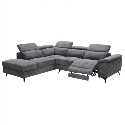 ΚΑΝΑΠΕΣ ΑΡΙΣΤΕΡΗ ΓΩΝΙΑ-ΑΝΑΚΛΙΣΗ & ΑΠΟΘ.ΧΩΡΟΣ-RESTRO HM3339.01L ΓΚΡΙ ΥΦΑΣΜΑ 284x224x76Υεκ