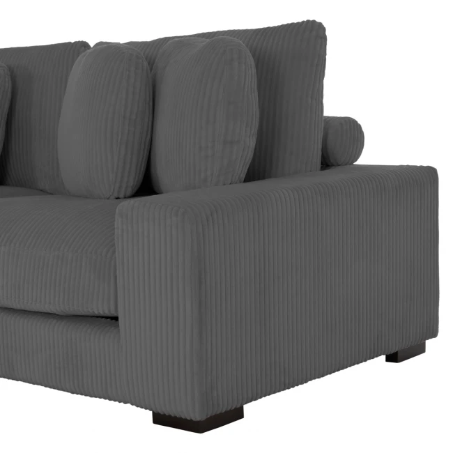 ΚΑΝΑΠΕΣ ΑΡΙΣΤΕΡΗ ΓΩΝΙΑ CRANFIELD HM3287.01L ΓΚΡΙ ΡΙΓΕ ΥΦΑΣΜΑ 315x167(γωνία)x67Υεκ.