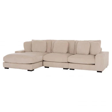 ΚΑΝΑΠΕΣ ΑΡΙΣΤΕΡΗ ΓΩΝΙΑ CRANFIELD HM3287.02L ΜΠΕΖ ΡΙΓΕ ΥΦΑΣΜΑ 315x167(γωνία)x67Υεκ.