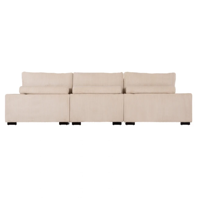 ΚΑΝΑΠΕΣ ΑΡΙΣΤΕΡΗ ΓΩΝΙΑ CRANFIELD HM3287.02L ΜΠΕΖ ΡΙΓΕ ΥΦΑΣΜΑ 315x167(γωνία)x67Υεκ.