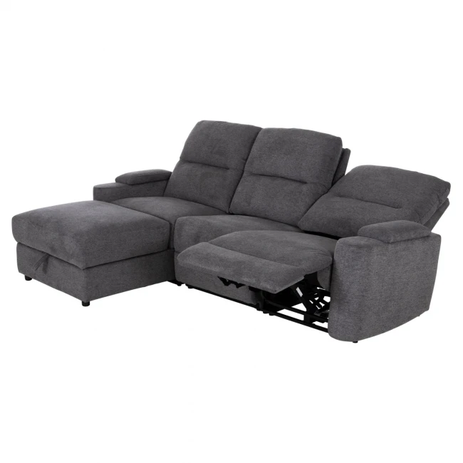 ΚΑΝΑΠΕΣ ΑΡΙΣΤΕΡΗ ΓΩΝΙΑ SYNTHIA HM3308.03L ΑΝΑΚΛΙΣΗ & ΑΠΟΘ.ΧΩΡΟΣ--ΓΚΡΙ 245x170x98Υεκ