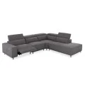 ΚΑΝΑΠΕΣ ΔΕΞΙΑ ΓΩΝΙΑ 5Θ ΜΕ RECLINE LUNARIS HM3316.01R ΓΚΡΙ ΥΦΑΣΜΑ 307x267x94Yεκ