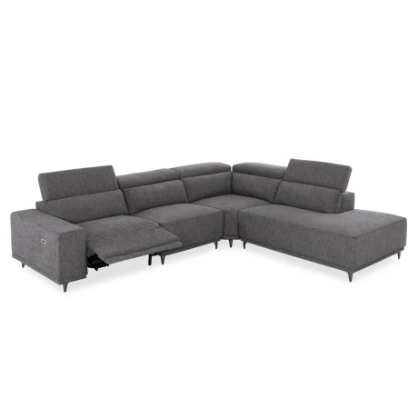ΚΑΝΑΠΕΣ ΔΕΞΙΑ ΓΩΝΙΑ 5Θ ΜΕ RECLINE LUNARIS HM3316.01R ΓΚΡΙ ΥΦΑΣΜΑ 307x267x94Yεκ