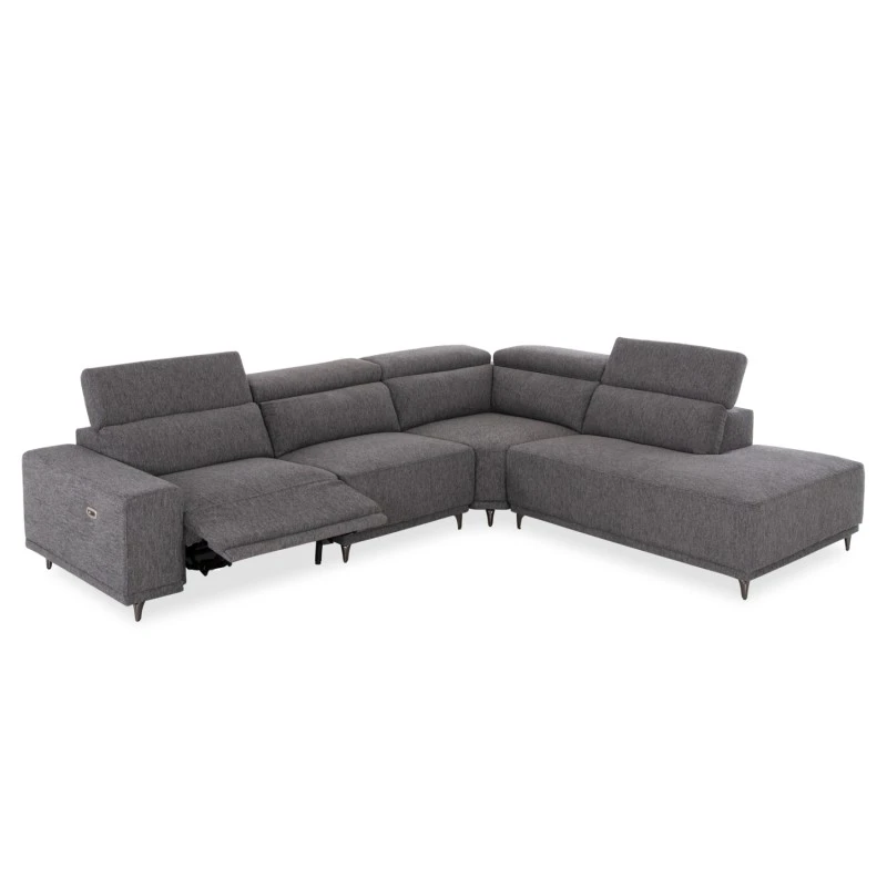 ΚΑΝΑΠΕΣ ΔΕΞΙΑ ΓΩΝΙΑ 5Θ ΜΕ RECLINE LUNARIS HM3316.01R ΓΚΡΙ ΥΦΑΣΜΑ 307x267x94Yεκ
