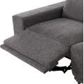 ΚΑΝΑΠΕΣ ΔΕΞΙΑ ΓΩΝΙΑ 5Θ ΜΕ RECLINE LUNARIS HM3316.01R ΓΚΡΙ ΥΦΑΣΜΑ 307x267x94Yεκ