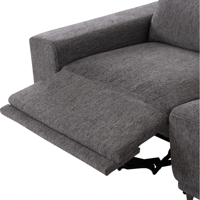 ΚΑΝΑΠΕΣ ΔΕΞΙΑ ΓΩΝΙΑ 5Θ ΜΕ RECLINE LUNARIS HM3316.01R ΓΚΡΙ ΥΦΑΣΜΑ 307x267x94Yεκ