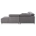 ΚΑΝΑΠΕΣ ΔΕΞΙΑ ΓΩΝΙΑ 5Θ ΜΕ RECLINE LUNARIS HM3316.01R ΓΚΡΙ ΥΦΑΣΜΑ 307x267x94Yεκ