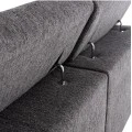 ΚΑΝΑΠΕΣ ΔΕΞΙΑ ΓΩΝΙΑ 5Θ ΜΕ RECLINE LUNARIS HM3316.01R ΓΚΡΙ ΥΦΑΣΜΑ 307x267x94Yεκ