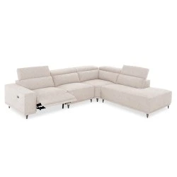 ΚΑΝΑΠΕΣ ΔΕΞΙΑ ΓΩΝΙΑ 5Θ ΜΕ RECLINE LUNARIS HM3316.02R ΕΚΡΟΥ ΥΦΑΣΜΑ 307x267x94Yεκ