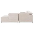 ΚΑΝΑΠΕΣ ΔΕΞΙΑ ΓΩΝΙΑ 5Θ ΜΕ RECLINE LUNARIS HM3316.02R ΕΚΡΟΥ ΥΦΑΣΜΑ 307x267x94Yεκ