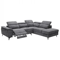 ΚΑΝΑΠΕΣ ΔΕΞΙΑ ΓΩΝΙΑ-ΑΝΑΚΛΙΣΗ & ΑΠΟΘ.ΧΩΡΟΣ-RESTRO HM3339.01R ΓΚΡΙ ΥΦΑΣΜΑ 290x220x80Υεκ