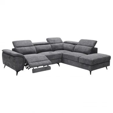 ΚΑΝΑΠΕΣ ΔΕΞΙΑ ΓΩΝΙΑ-ΑΝΑΚΛΙΣΗ & ΑΠΟΘ.ΧΩΡΟΣ-RESTRO HM3339.01R ΓΚΡΙ ΥΦΑΣΜΑ 290x220x80Υεκ