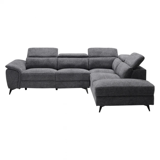 ΚΑΝΑΠΕΣ ΔΕΞΙΑ ΓΩΝΙΑ-ΑΝΑΚΛΙΣΗ & ΑΠΟΘ.ΧΩΡΟΣ-RESTRO HM3339.01R ΓΚΡΙ ΥΦΑΣΜΑ 290x220x80Υεκ