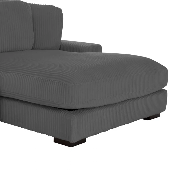 ΚΑΝΑΠΕΣ ΔΕΞΙΑ ΓΩΝΙΑ CRANFIELD HM3287.01R ΓΚΡΙ ΡΙΓΕ ΥΦΑΣΜΑ 315x167(γωνία)x67Υεκ.