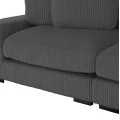ΚΑΝΑΠΕΣ ΔΕΞΙΑ ΓΩΝΙΑ CRANFIELD HM3287.01R ΓΚΡΙ ΡΙΓΕ ΥΦΑΣΜΑ 315x167(γωνία)x67Υεκ.