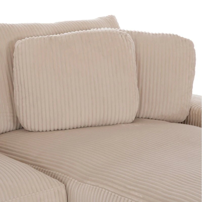 ΚΑΝΑΠΕΣ ΔΕΞΙΑ ΓΩΝΙΑ CRANFIELD HM3287.02R ΜΠΕΖ ΡΙΓΕ ΥΦΑΣΜΑ 315x167(γωνία)x67Υεκ.
