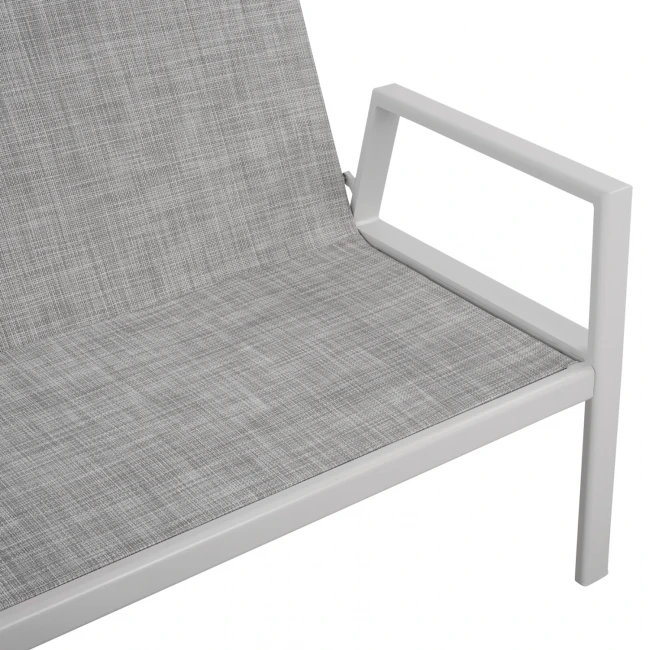 ΚΑΝΑΠΕΣ ΔΙΘΕΣΙΟΣ ΑΛΟΥΜΙΝΙΟΥ TABBY HM5561.01 ΛΕΥΚΟΣ ΜΕ ΜΑΞΙΛΑΡΙΑ