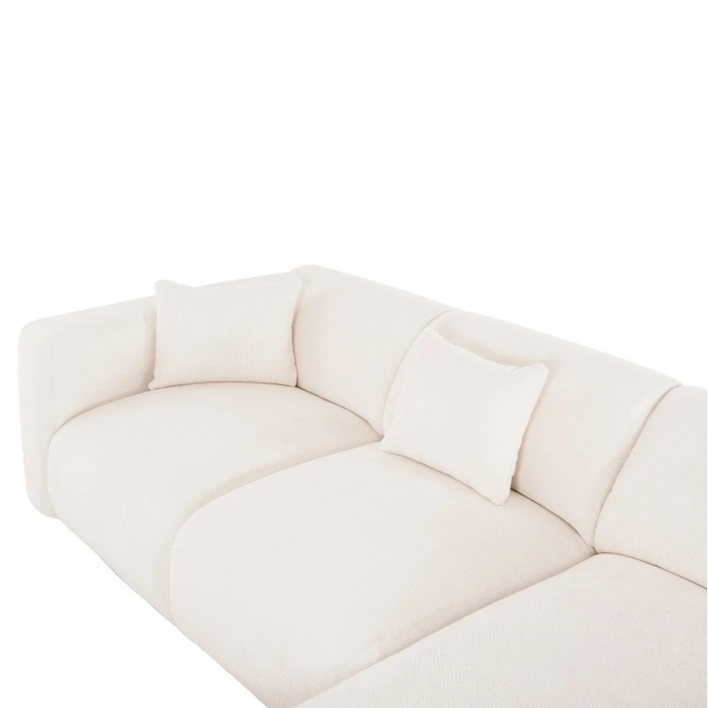 ΚΑΝΑΠΕΣ ΓΩΝΙΑ BRICKEN HM3275.02R ΛΕΥΚΟ ΥΦΑΣΜΑ 110-282x98-160x72Υεκ.
