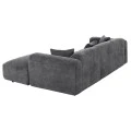 ΚΑΝΑΠΕΣ ΓΩΝΙΑ BRICKEN HM3275.04R ΑΝΘΡΑΚΙ ΥΦΑΣΜΑ 110-282x98-160x72Υεκ.