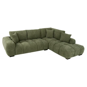 ΚΑΝΑΠΕΣ ΓΩΝΙΑ (ΔΕΞΙΑ) COVEN HM3266.14R ΠΡΑΣΙΝΟ ΥΦΑΣΜΑ 298x102-208x85Υεκ.