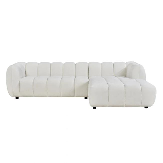 ΚΑΝΑΠΕΣ ΓΩΝΙΑ (ΔΕΞΙΑ) LYKKE HM3326.02R ΕΚΡΟΥ ΥΦΑΣΜΑ 280x89-165(η γωνία)x70Υεκ