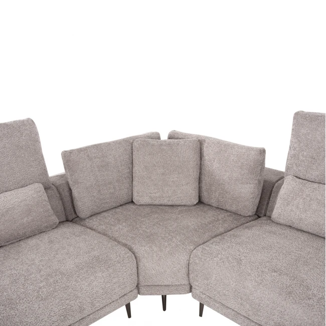 ΚΑΝΑΠΕΣ ΓΩΝΙΑ SYMMET HM3269.01 ΑΝΟΙΧΤΟ ΓΚΡΙ ΥΦΑΣΜΑ-ΑΝΘΡΑΚΙ ΠΟΔΙΑ 314x314x90-102Yεκ.