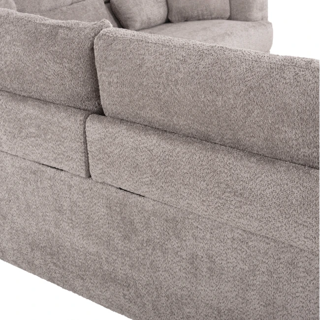 ΚΑΝΑΠΕΣ ΓΩΝΙΑ SYMMET HM3269.01 ΑΝΟΙΧΤΟ ΓΚΡΙ ΥΦΑΣΜΑ-ΑΝΘΡΑΚΙ ΠΟΔΙΑ 314x314x90-102Yεκ.