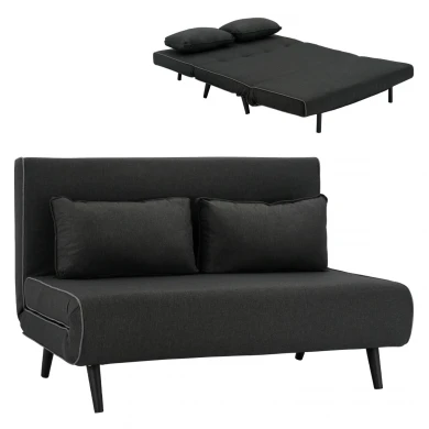 ΚΑΝΑΠΕΣ ΚΡΕΒΑΤΙ 2 ΑΤΟΜΩΝ ASMA HM3077.03 ΣΚΟΥΡΟ ΓΚΡΙ ΥΦΑΣΜΑ 140x80x77Yεκ.