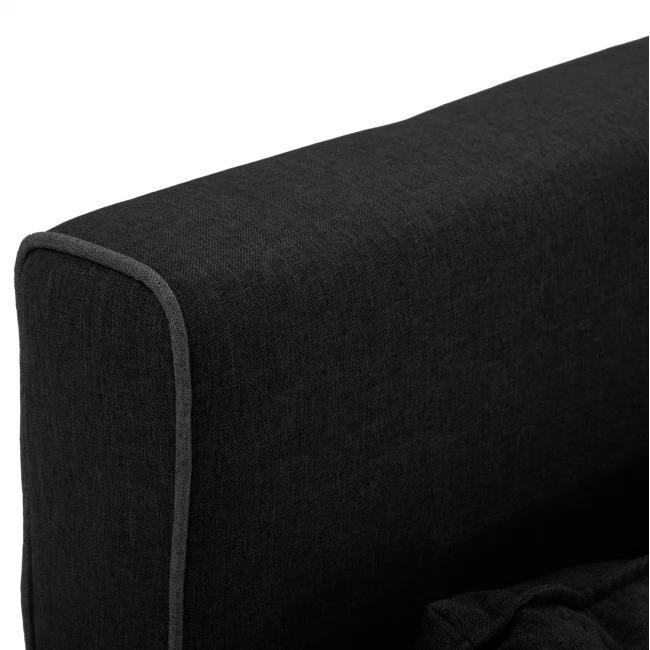 ΚΑΝΑΠΕΣ ΚΡΕΒΑΤΙ 2 ΑΤΟΜΩΝ ASMA HM3077.03 ΣΚΟΥΡΟ ΓΚΡΙ ΥΦΑΣΜΑ 140x80x77Yεκ.