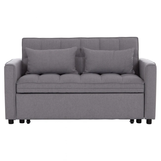 ΚΑΝΑΠΕΣ ΚΡΕΒΑΤΙ 2-ΘΕΣΙΟΣ BORG HM3289.01 ΓΚΡΙ ΥΦΑΣΜΑ 140x100x80Υεκ