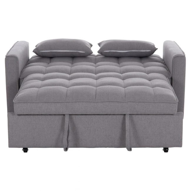 ΚΑΝΑΠΕΣ ΚΡΕΒΑΤΙ 2-ΘΕΣΙΟΣ BORG HM3289.01 ΓΚΡΙ ΥΦΑΣΜΑ 140x100x80Υεκ